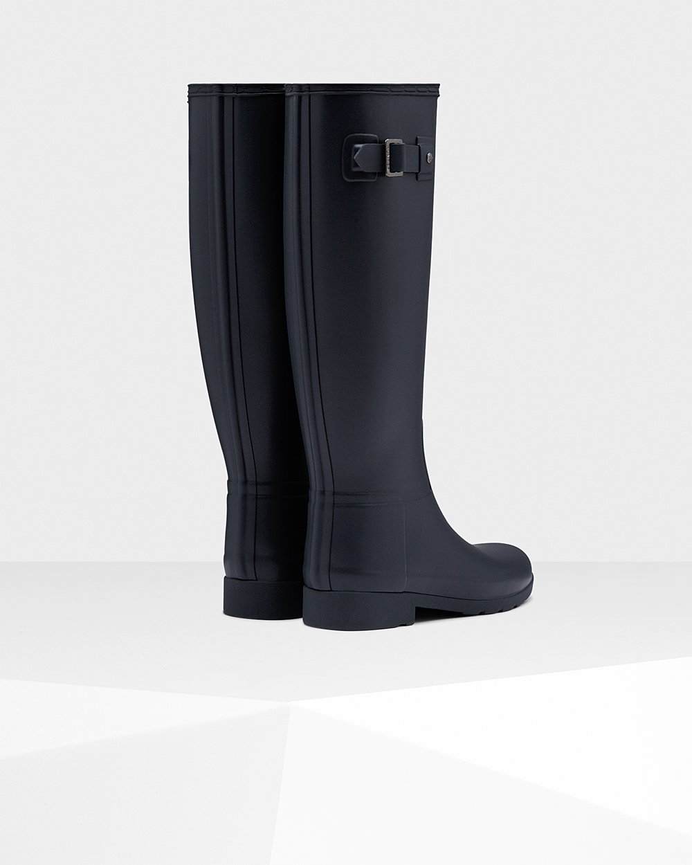 Womens Hunter Tall Rain Boots Navy - Refined Slim Fit - 0821543-VP